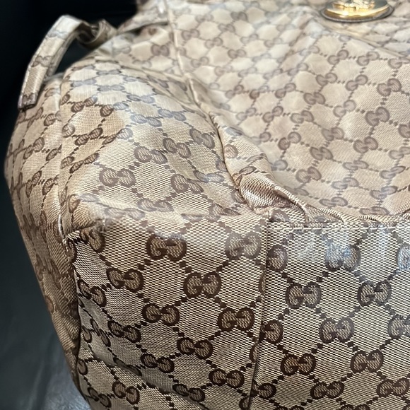 Gucci Hysteria Logo Coated Canvas XXL Tote - Picture 12 of 12